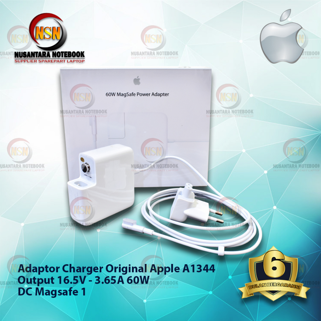 Adaptor Charger Apple 16.5V 3.65A 60W Magsafe 1 With Box