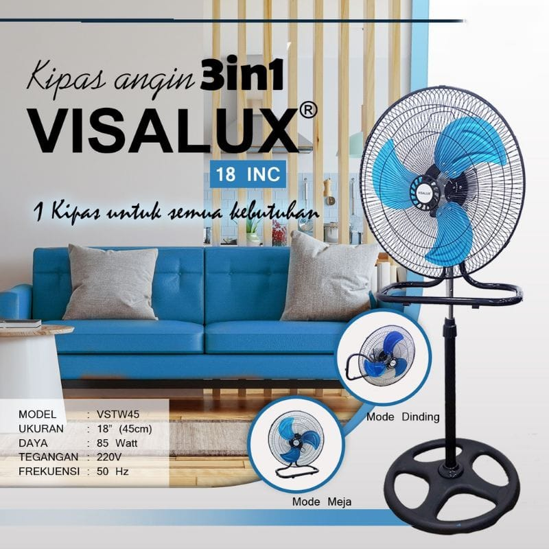 Kipas Angin 3 IN 1 Visalux 18 INCH - VSTW45