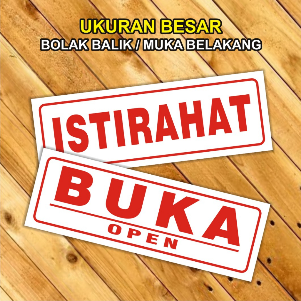 

SIGN AKRILIK BESAR MUKA BELAKANG RANTAI || BUKA TUTUP DLL