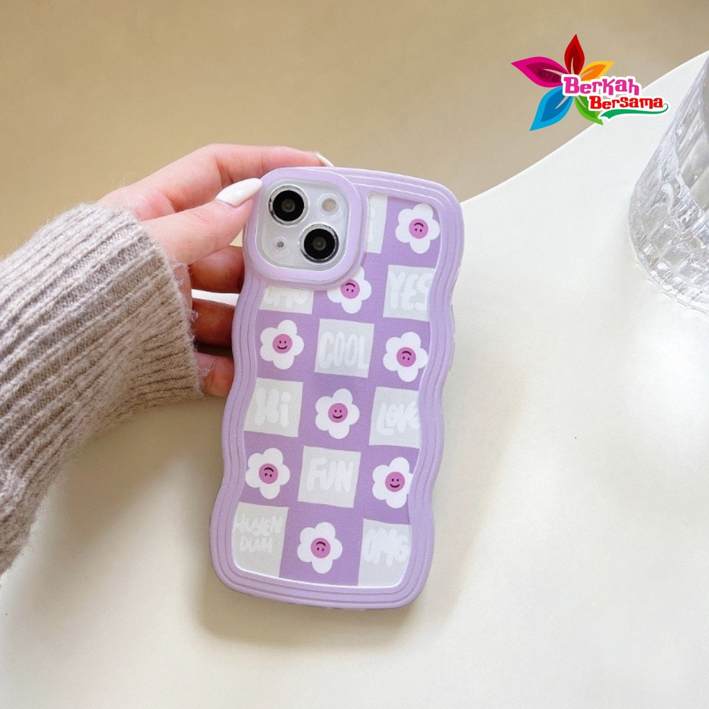 SS125 SOFTCASE SILIKON GELOMBANG MOTIF SMILE FLOWER FOR SAMSUNG A05 A05S A24 4G BB8533