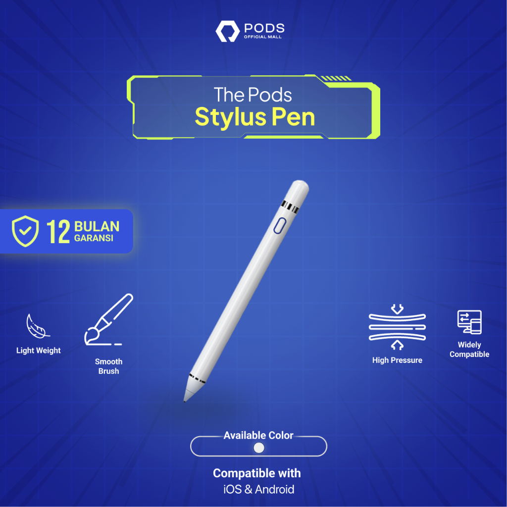 The Pods Stylus Pen [2023 Exclusive] Universal for IOS &amp; Android Wireless Stylus Pencil by Pods Indonesia