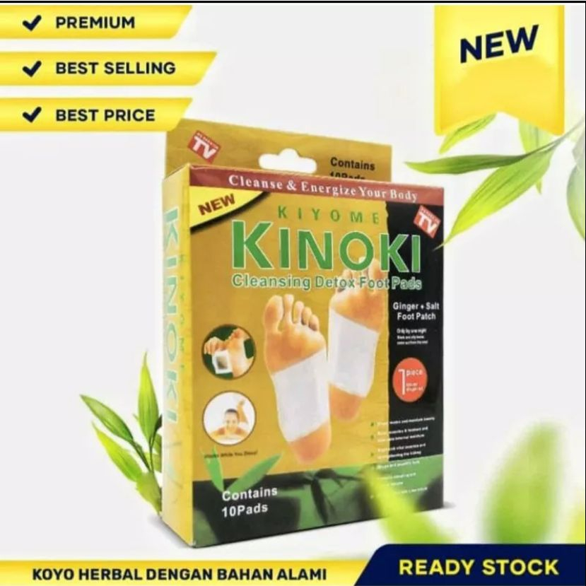 KINOKI GOLD GINGER SALT FOOT PATCH 1 BOX ISI 10PCS