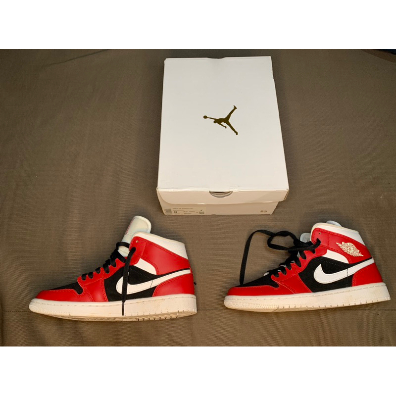 Air Jordan 1 Mid Gym Red White Black