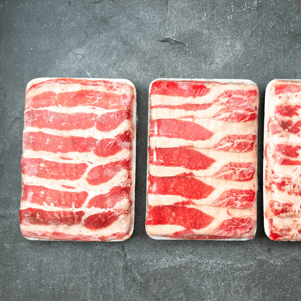 

Beef Slice 1kg 500gr Daging Sapi Grill Wagyu Yoshinoya Shortplate Sliced Beff Sukiyaki Import Halal BBQ Korea Tipis Iris Nishimura Nishimurashop Jakarta Tangerang Selatan