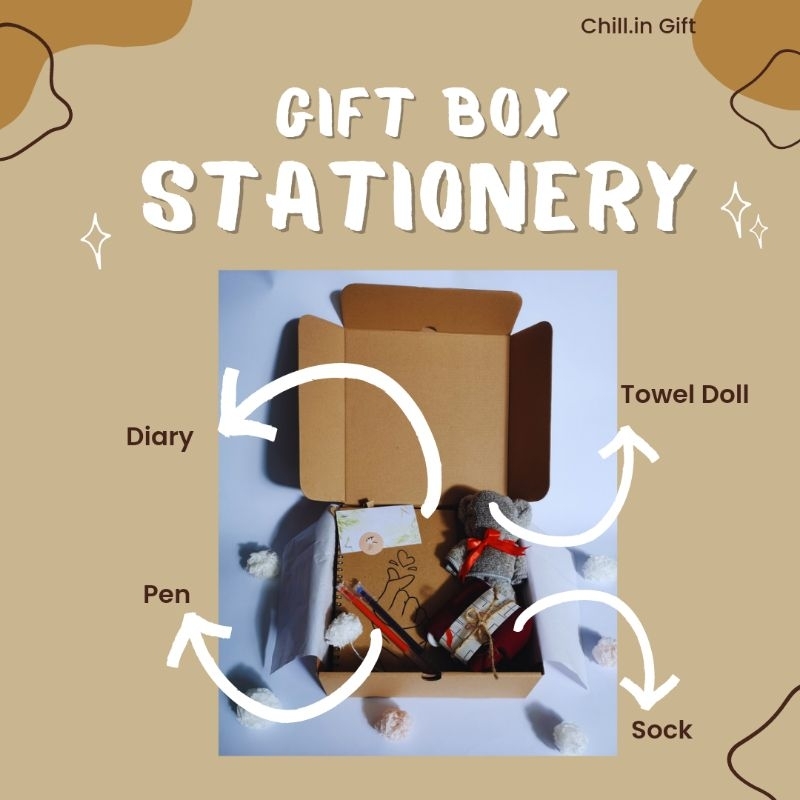 

Gift box Stationery/ hampers box aestetic/ hampers graduation/ hadiah Chill