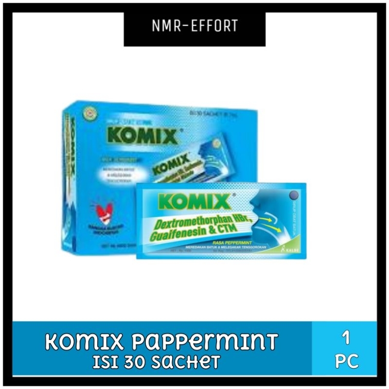 Komix Peppermint 1 Folding Box Isi 30 Sachets @ 7ml