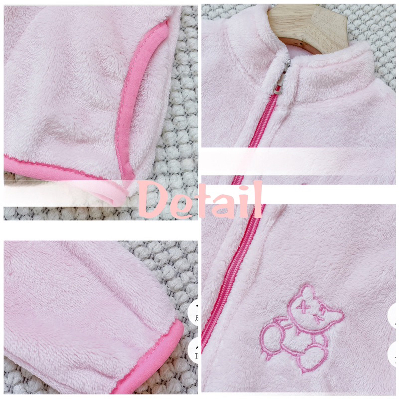 Jaket winter anak bulu kids fur jacket warm hangat cowok cewek import noel murah coat mantel