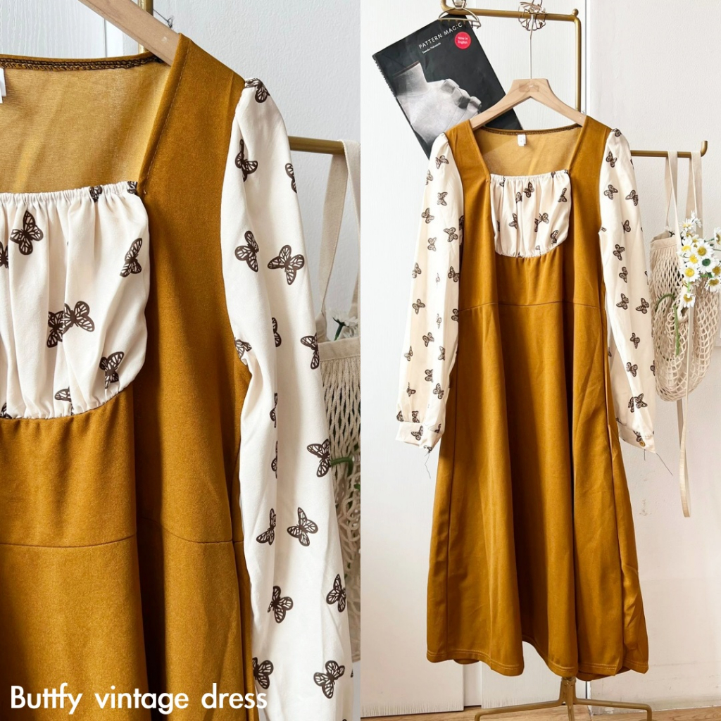 Buttfy maxi vintage dress - Thejanclothes