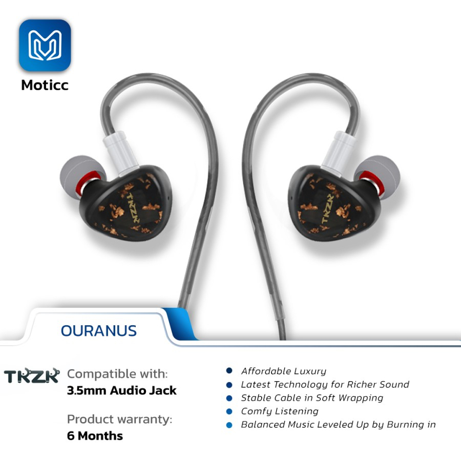 TKZK Ouranos In Ear Monitor 10mm CNT Diaphragm Earphone 2Pin