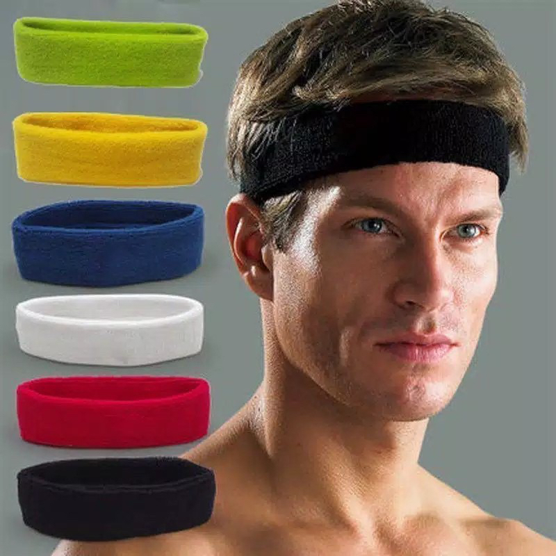 Headband Sport Olahraga Lari Fitness Sepeda Gym Yoga Pria Wanita Bando Rambut