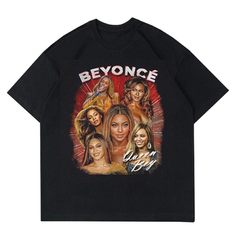 KAOS BAJU BEYONCE - QUEEN BEY | T-SHIRT BEYONCE QUEEN BEY OVERSIZE | BAJU BEYONCE QUEEN VINTAGE OVER