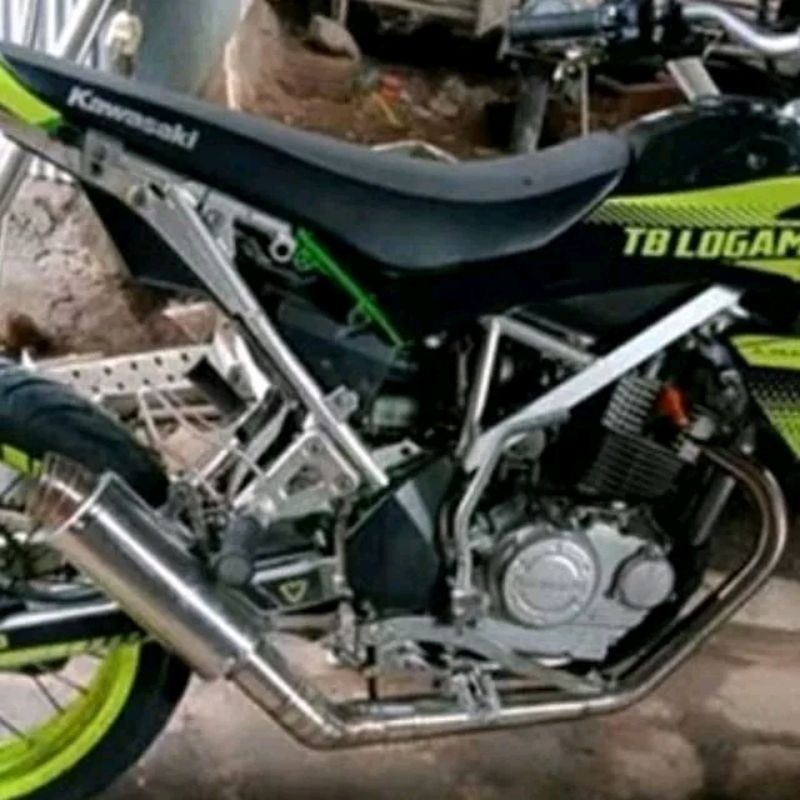 KNALPOT POLOS TIPE MODEL JRM KOLONG BAWAH KLX CRF DTRACKER
