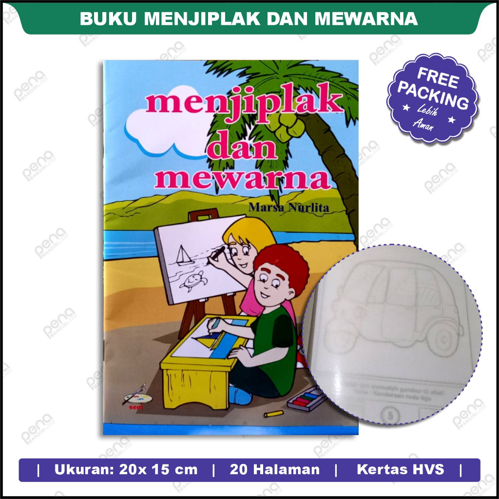 Menjiplak &amp; Mewarna - Buku Mewarna dan Menjiplak