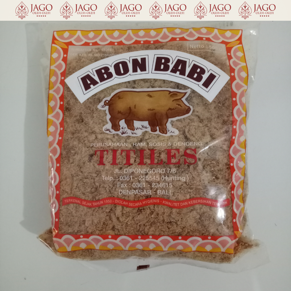 Abon TITILES 500gr - Ayam - Babi - Sapi &amp; Ikan- Abon Bali