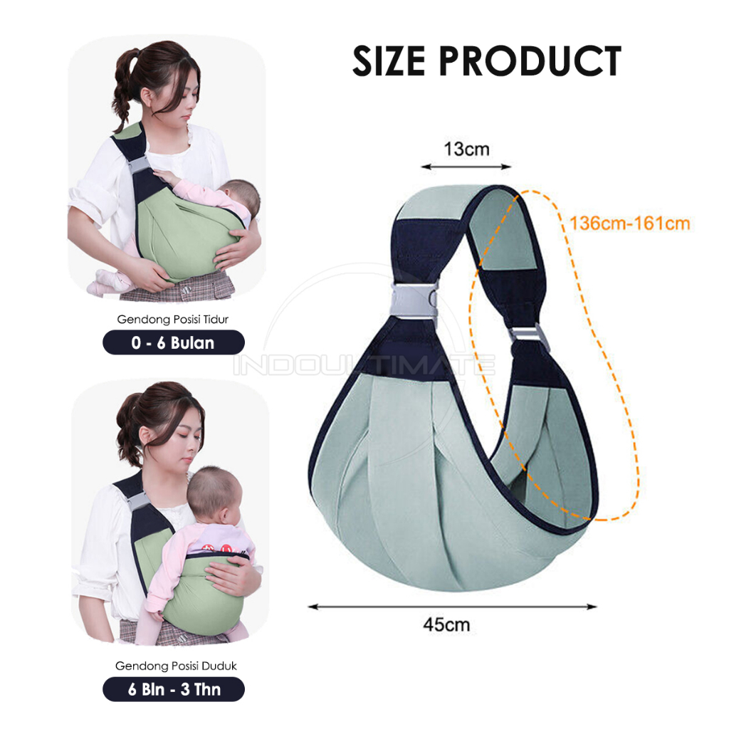 Gendongan Depan Multifungsi Gendongan Bayi Newborn BY-460 Gendongan Bayi Praktis Gendongan Kain Gendongan Samping Gendongan Sling Bayi Depan Shape Cocok Untuk Traveling Lightweight Buckle Sling Baby