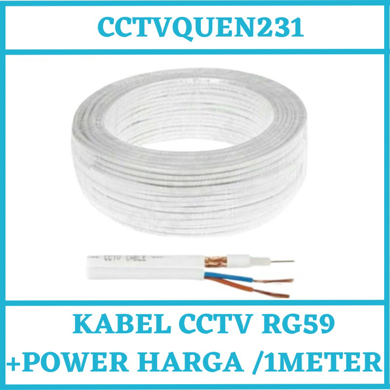 KABEL CCTV RG59 PLUS POWER HARGA PER SATU METER