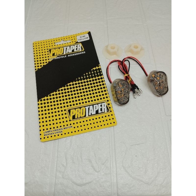 Lampu Sein Tempel Mini Led biru dan kuning Sen Motor Universal