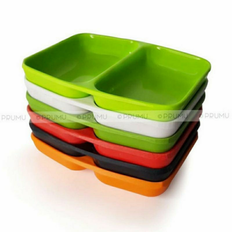 [ ⭐FREE ONGKIR⭐ ] Piring tempat sambal sekat Melamine Foodgrade A Ori tebal