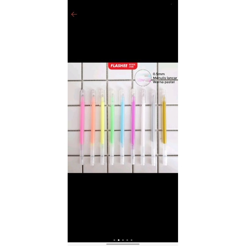 

pulpen miniso gel warna warni