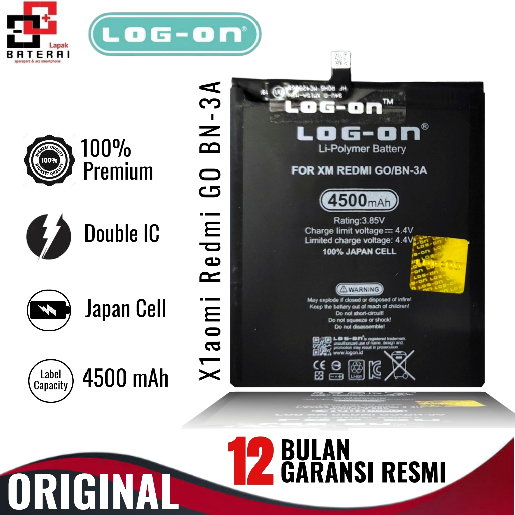 Log on - BN3A Xiaomi Redmi GO Double IC Battery Baterai Batre