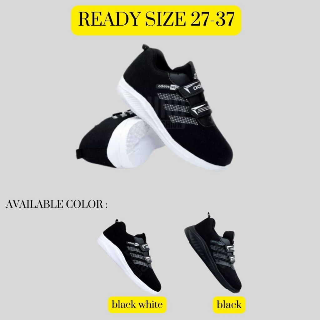 SEPATU ANAK PEREMPUAN LAKI LAKI SEKOLAH SD TK PAUD UKURAN 27 - 37 TERMURAH ADIDAS NEO / SEPATU ANAK 