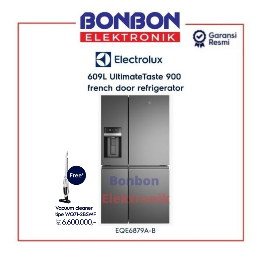 Electrolux Kulkas French Door EQE6879A-B / Multi Door EQE6879AB 609L