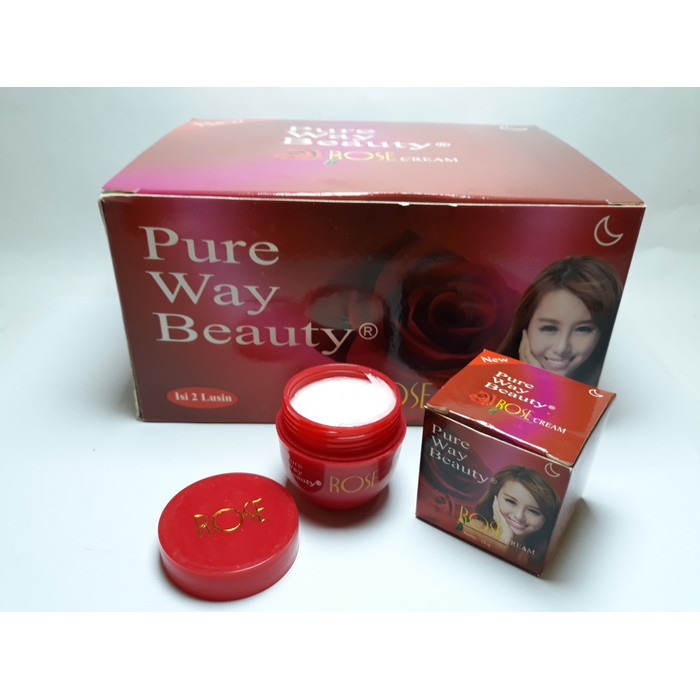 PURE WAY BEAUTY Rose Cream Day & Night / Krim Rose Pelembab Siang & Malam