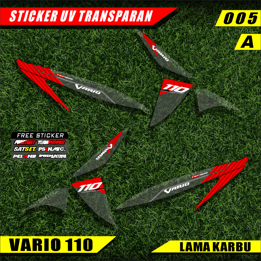 STRIPING TRANSPARAN HONDA VARIO 110 KARBU/LAMA/OLD VARIASI LIST MOTOR DESAIN MINIMALIS livery malays
