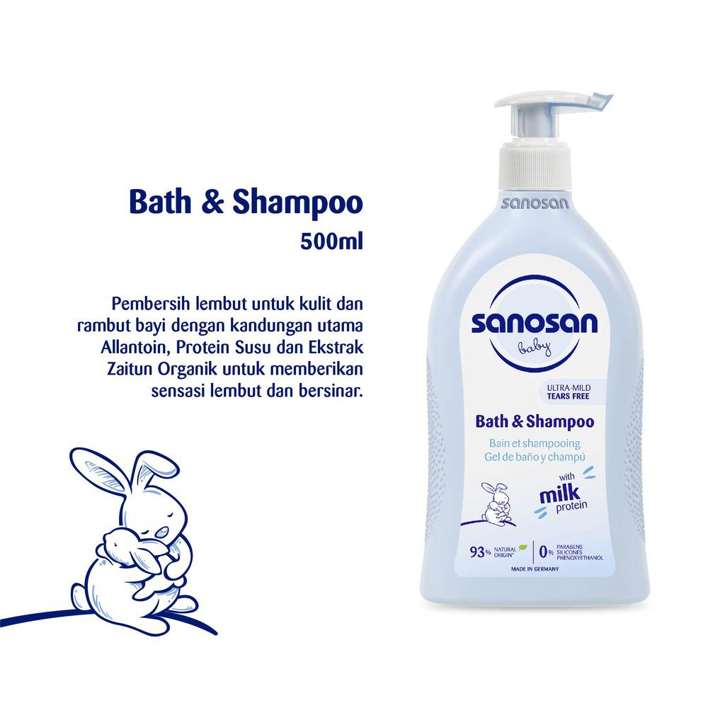 Sanosan Baby Bath and Shampoo 200ml 500ml