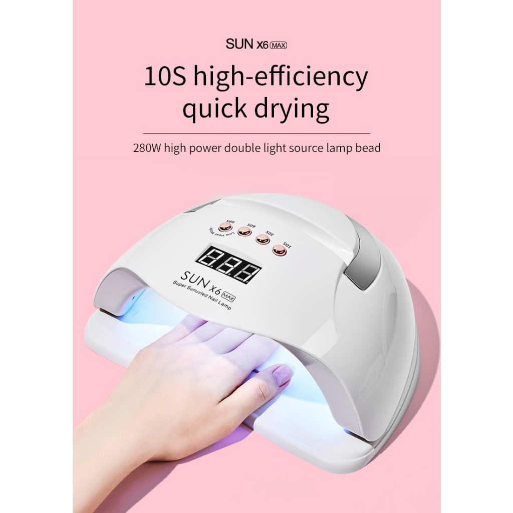 Sun X6 Alat Pengering Kutek UV Led Nail Kuku Cutek gel Led Lamp phototherapy gel sensor otomatis