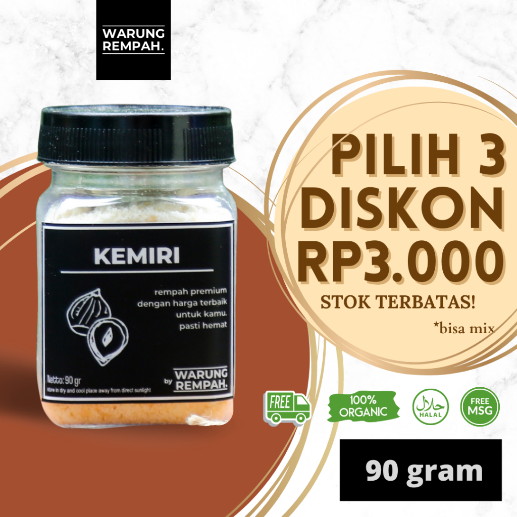 

Kemiri Kualitas Super Bulat Bubuk