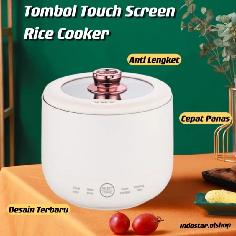 Rice Cooker Mini Smart Penanak Nasi Anti Lengket 2-4 Porsi / Magic Com 1.6 Liter Serbaguna⭐ IndoStar ⭐