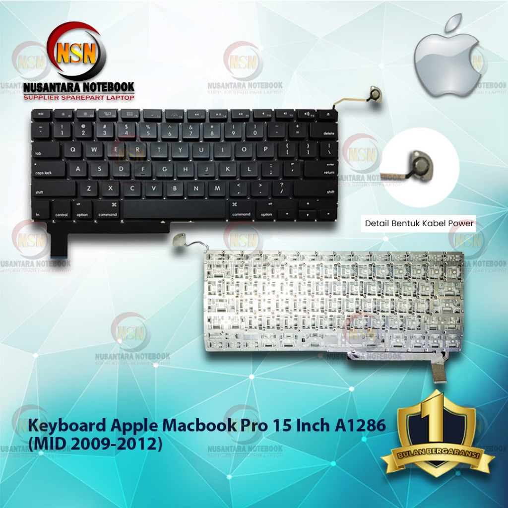 Keyboard Apple For Macbook Pro 15 Inch A1286US (MID 2009-2012)