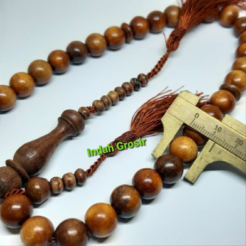 Tasbih kayu setigi 33butir 12mm original