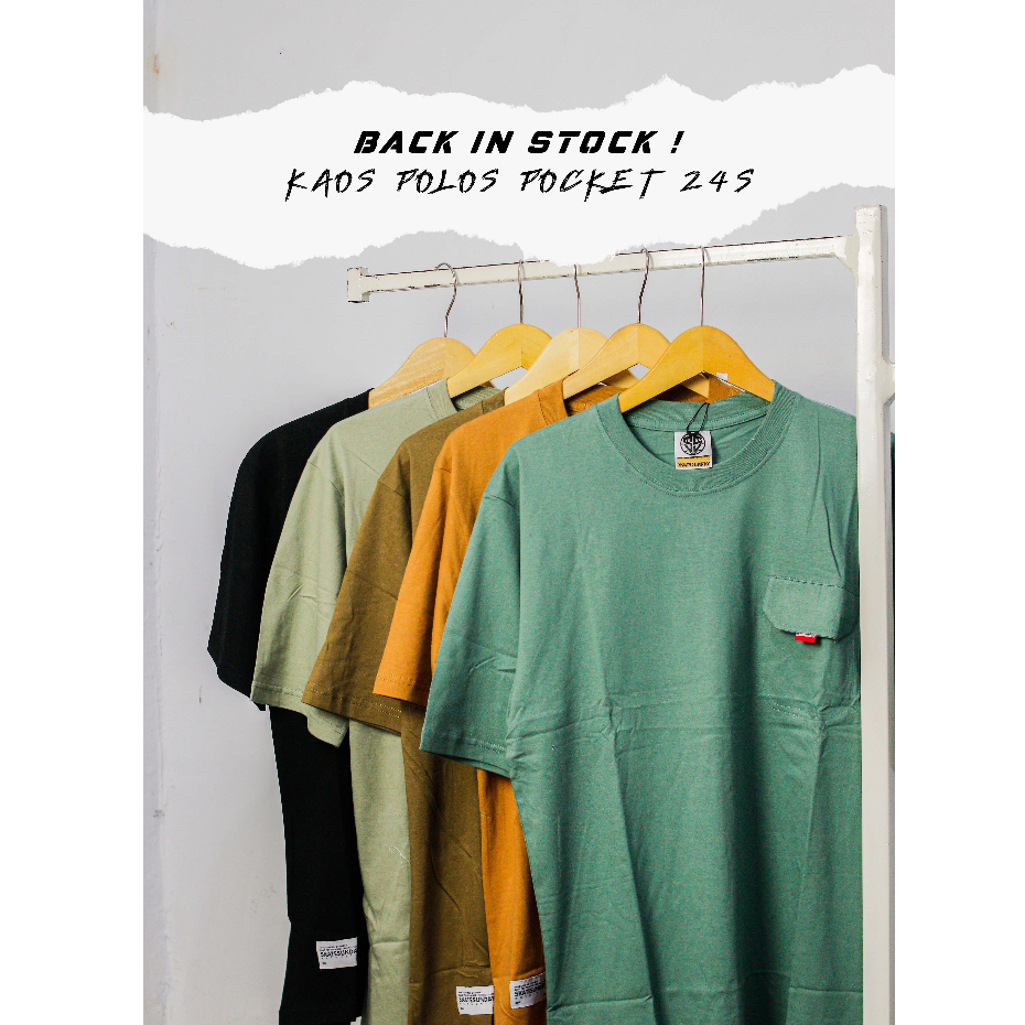 KAOS POLOS POCKET OVERSIZE 24S | KIPSTORE