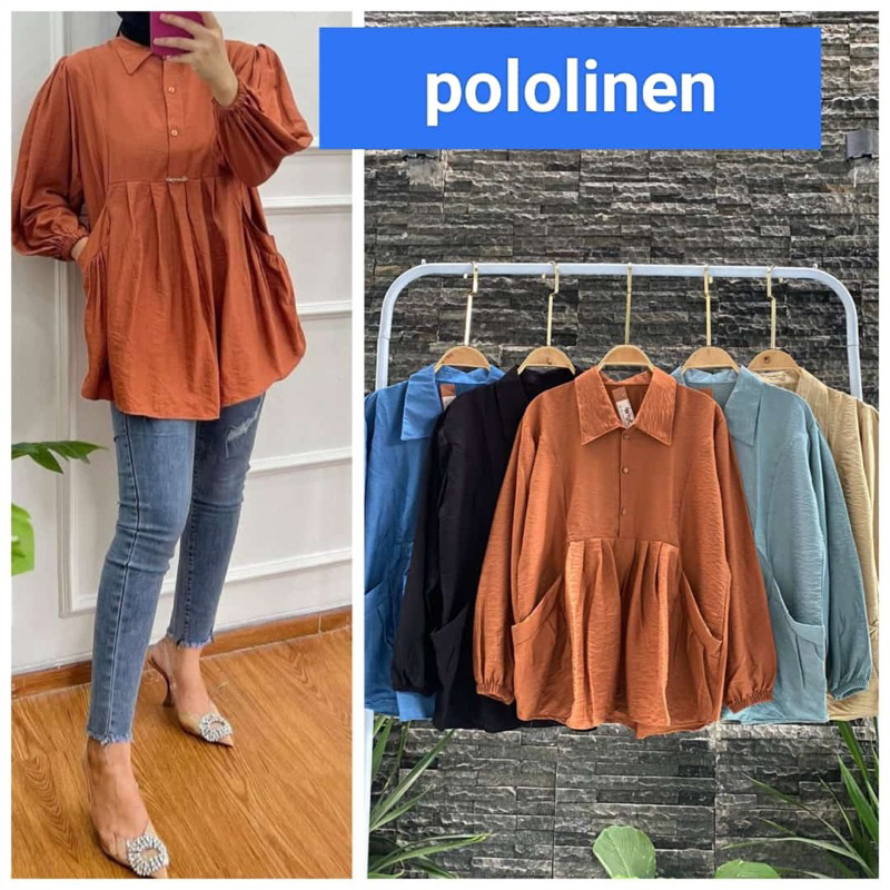 KANGGURU KEMEJA POLO LINEN