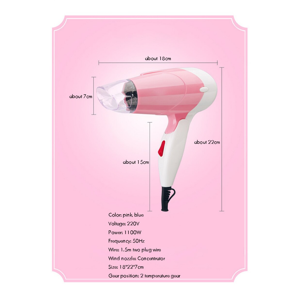 NOVA Hair Dryer N-1290 Pengering Rambut Lipat - 500W