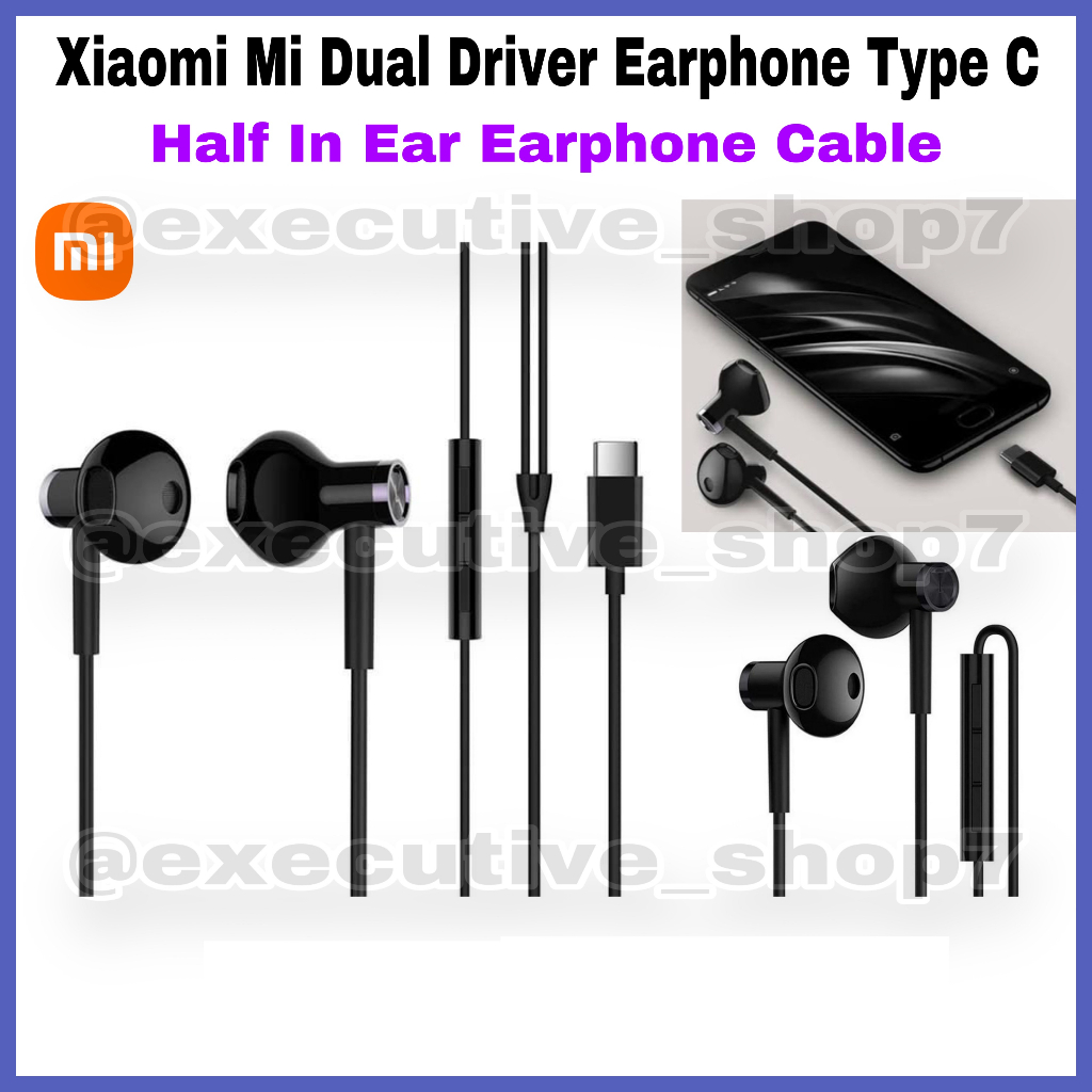 Mi Dual Driver Earphone Type C - Half In Ear Earphone Cable