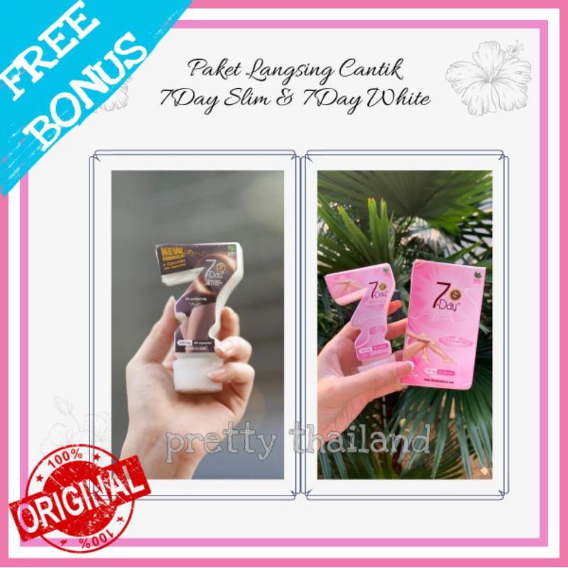 PAKET BUNDLING 7 DAY DAYS 7DAY 7DAYS SLIM PLATINUM WHITENING COLLAGEN ORIGINAL ASLI MENURUNKAN BERAT