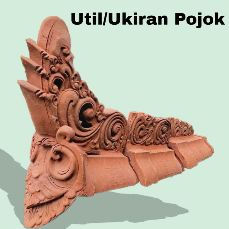 Ukiran pojok genteng bali, nok ujung bali, wuwungan bali