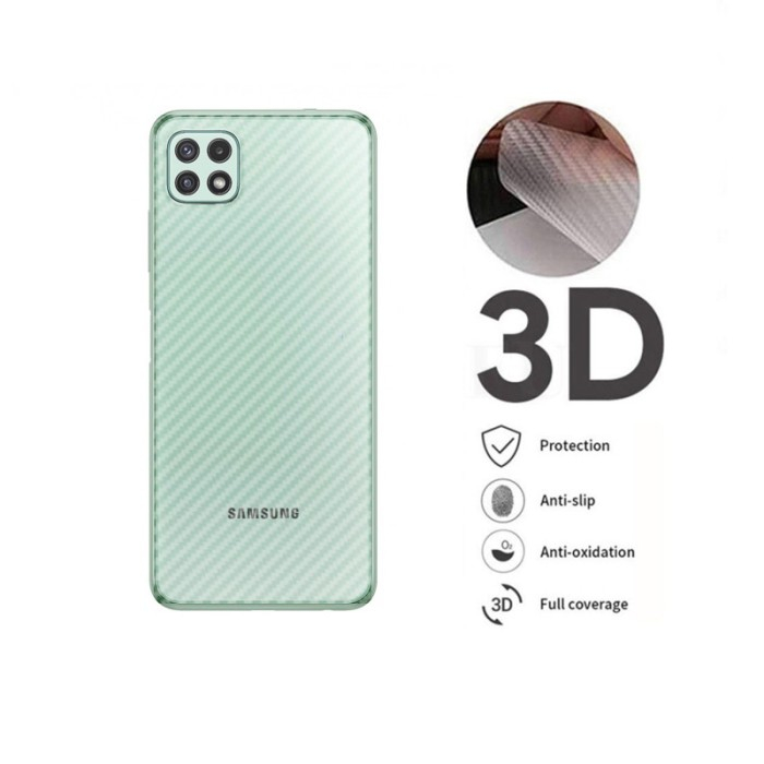 GARSKIN Sticker Carbon Samsung A24 4G/A22 5G/A23/A31/A32 5G/A14 5G 4G/S21FE/S21 Ultra 6.8 Inchi SkinCarbon Transparant