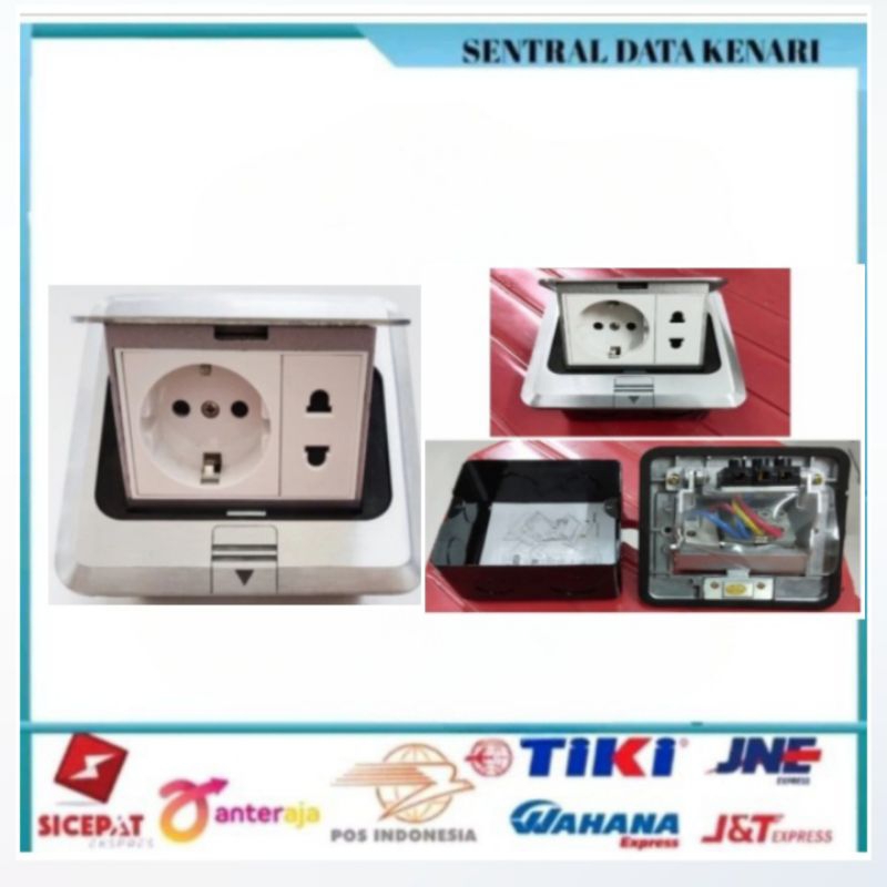 Floor Socket / Stop Kontak Lantai Model Legrand 2 Listrik Universal