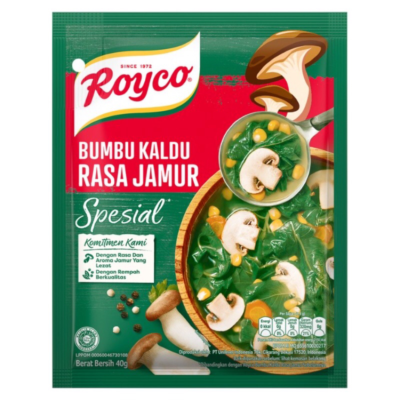 Royco Kaldu Spesial Ayam dan Jamur 40 gram | Bumbu Kaldu Non MSG