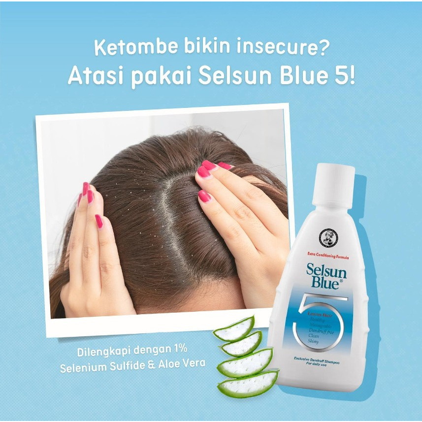 [BPOM] Selsun Blue 5 Shampoo 200 ml / Shampo Selsun Blue Five 200ml / Selsun Shampoo Anti Ketombe / Sampo / MY MOM