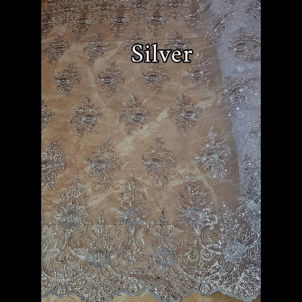 Kain - bahan Tille Payet Corneli / bahan tile Payet/ bahan gaun,dress,atasan kebaya,dll / TERBARU