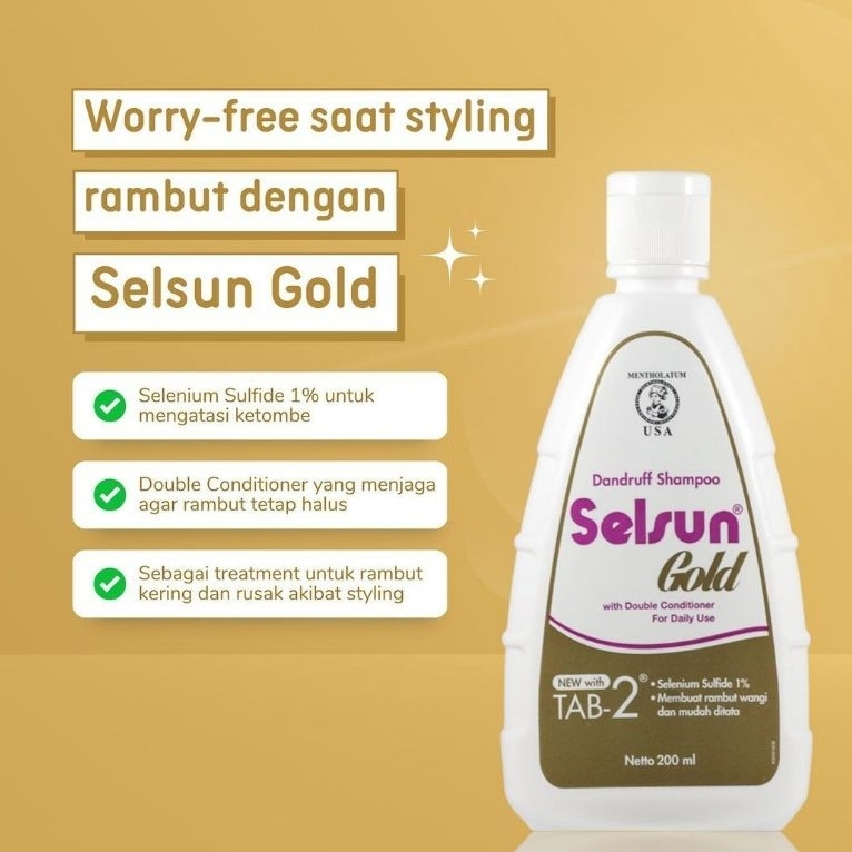 [BPOM] Selsun GOLD Shampoo 200 ml / Selsun Shampoo Anti Ketombe 200ml / Selsun Shampo / Sampo / MY MOM