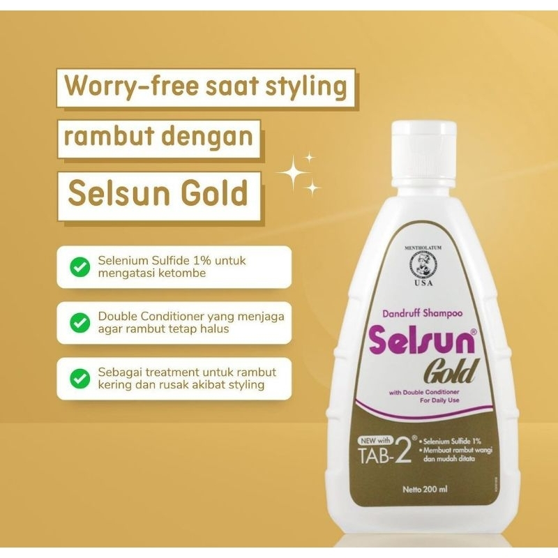 [BPOM] Selsun GOLD Shampoo 120 ml / Selsun Shampoo Anti Ketombe 120ml / Selsun Shampo / Sampo / MY MOM