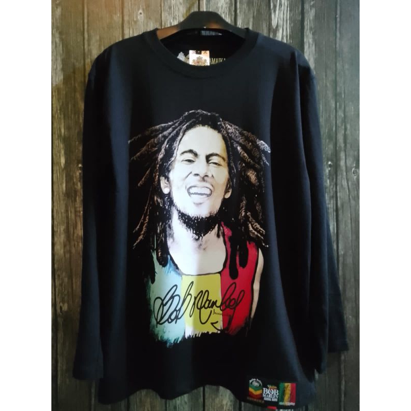 kaos Bob Marley lengan panjang original javamaika