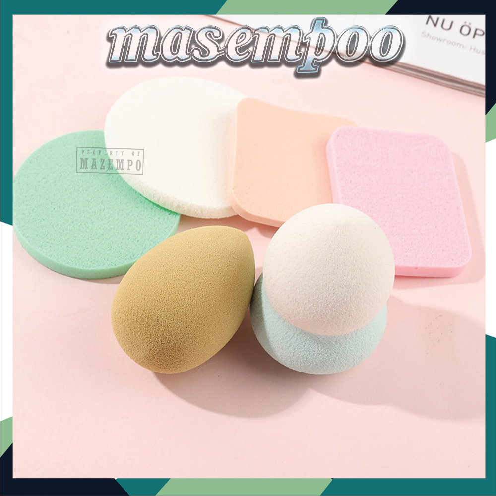 Spons Make up 1 Set Isi 6 Pcs Spons Foundation Pembersih Make Up Beauty Blender Sponge Bedak POWDER PUFF Makeup