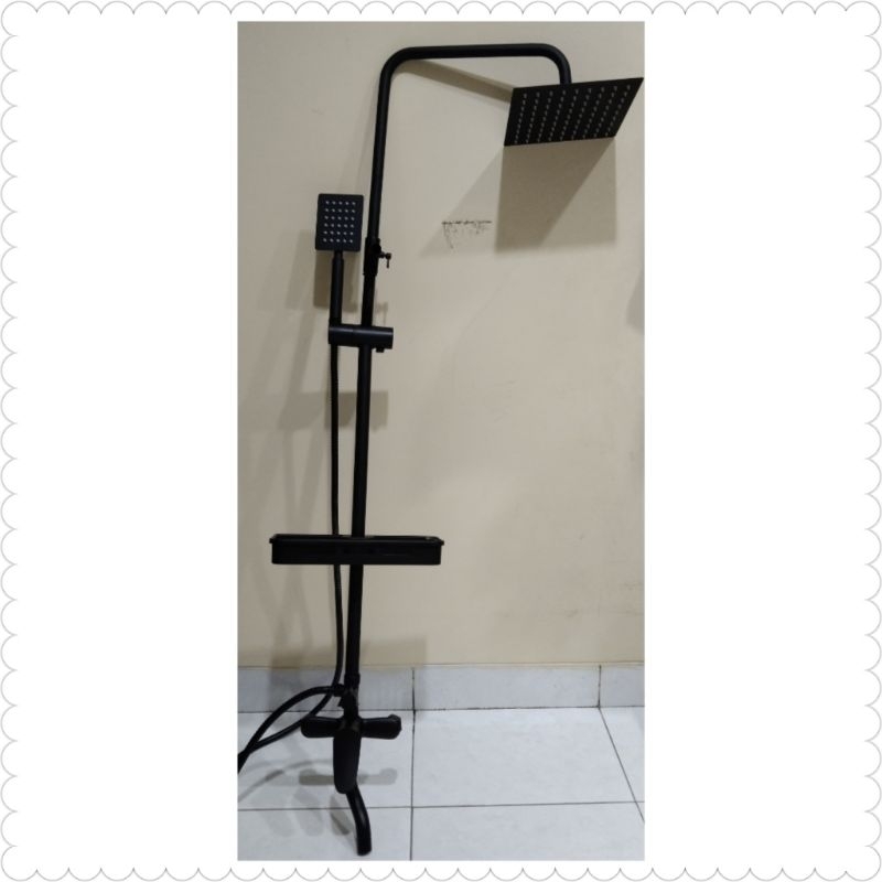 Shower Tiang Set Stainless/Shower column black Panas Dingin